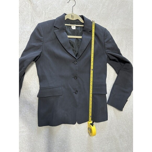 J Crew Wool Blazer Womens Gray Three Button Lined Long Sleeve Sz 8 - Picture 8 of 8